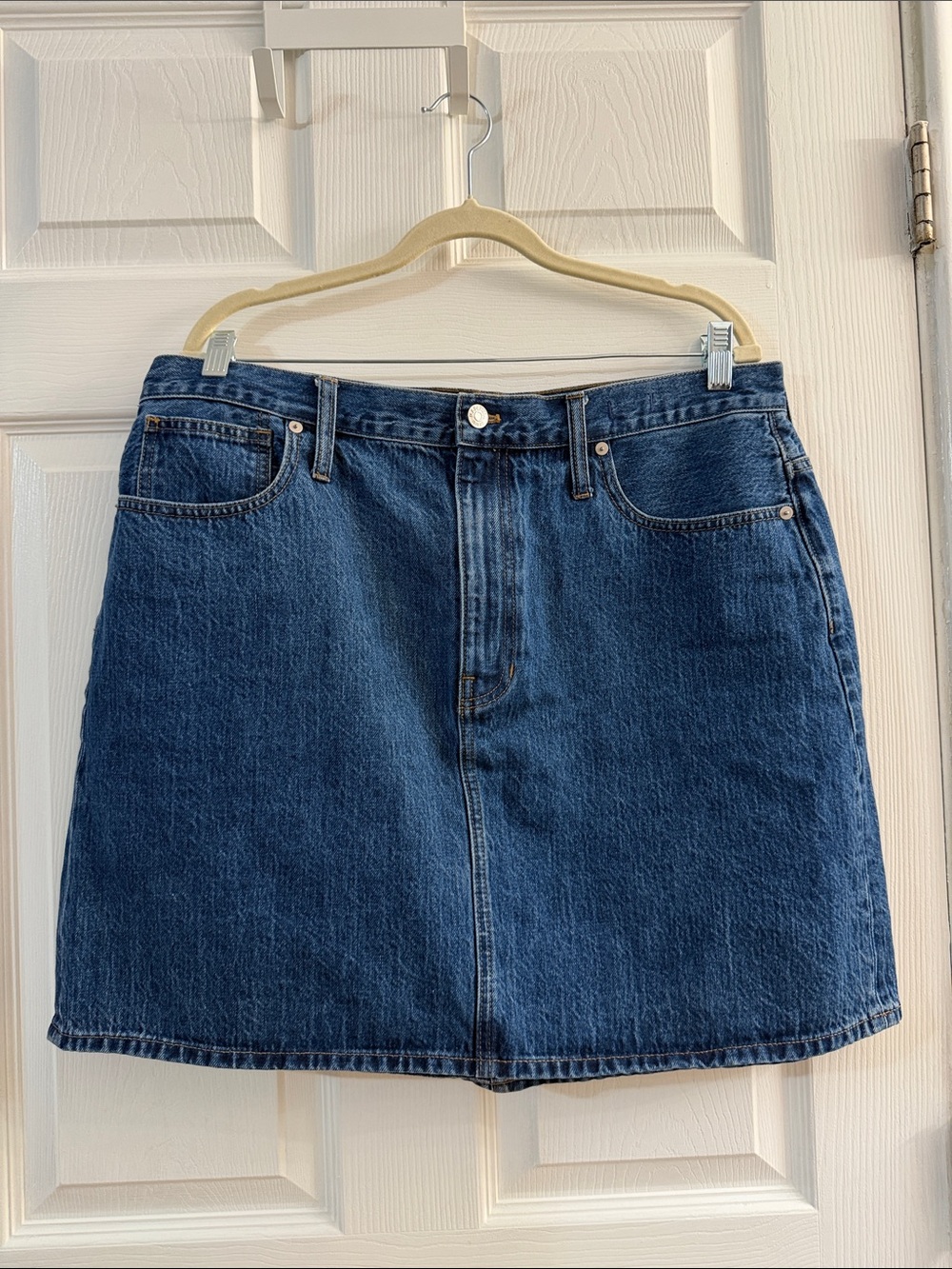 Madewell Dark Blue Denim Mini Skirt